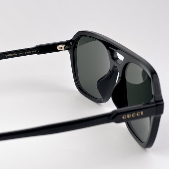 Gucci Pilot Sunglasses – Black Frame with Grey Lenses | Model: GG1823SA 001 main image 8